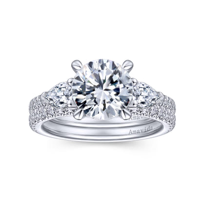 18K White Gold Diamond Matching Wedding Band