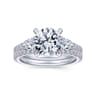 18K White Gold Diamond Matching Wedding Band - 0.26 ct