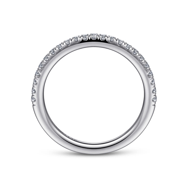 18K White Gold Diamond Matching Wedding Band - 0.25 ct - Shot 2
