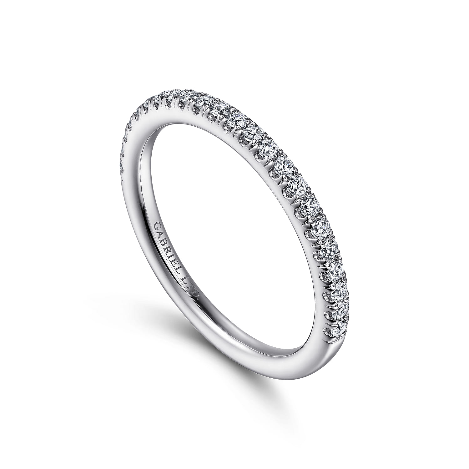 18K White Gold Diamond Matching Wedding Band - 0.25 ct - Shot 3