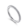 18K White Gold Diamond Matching Wedding Band - 0.25 ct
