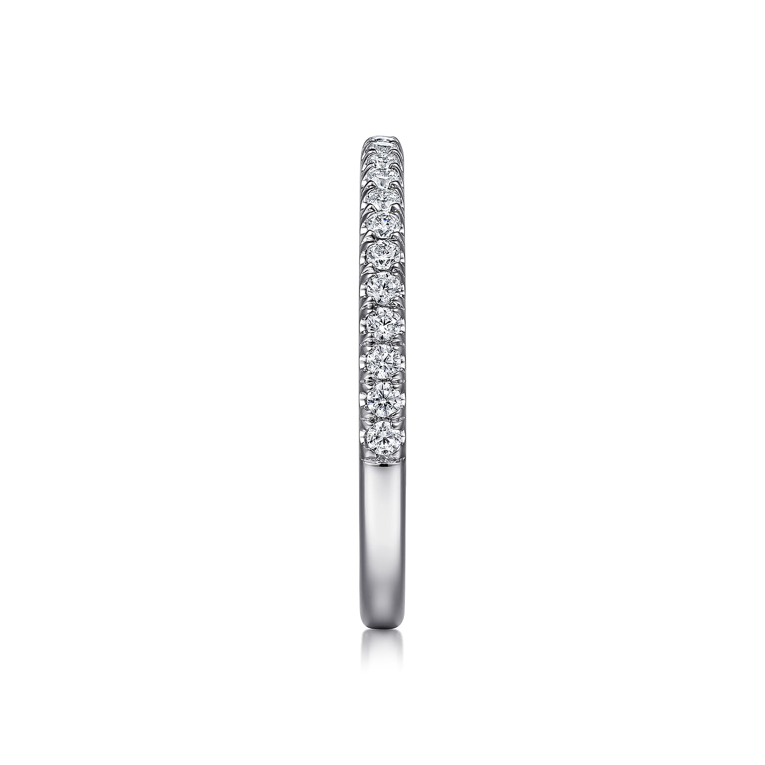 18K White Gold Diamond Matching Wedding Band - 0.25 ct - Shot 5