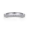18K White Gold Diamond Matching Wedding Band - 0.27 ct