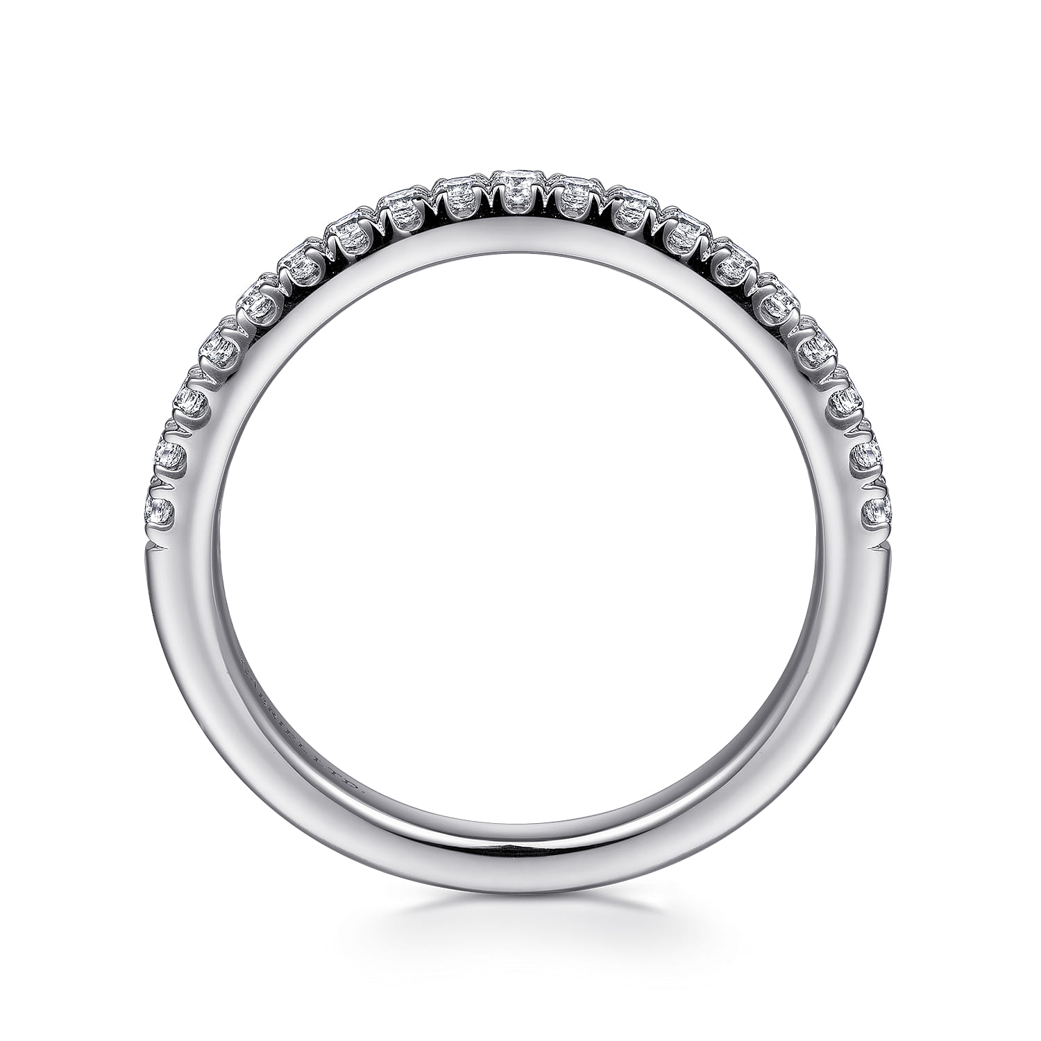 18K White Gold Diamond Matching Wedding Band - 0.27 ct - Shot 2