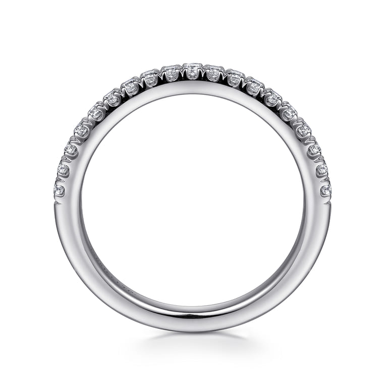 18K White Gold Diamond Matching Wedding Band - 0.27 ct - Shot 2