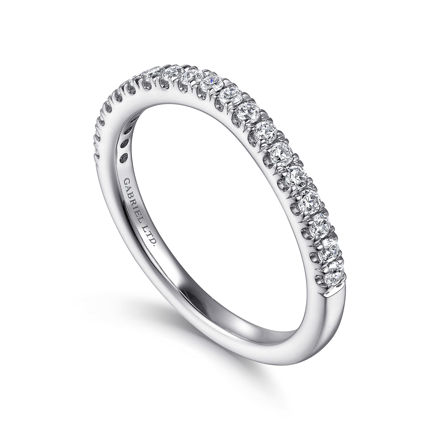 18K White Gold Diamond Matching Wedding Band - 0.27 ct - Shot 3