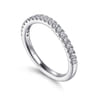 18K White Gold Diamond Matching Wedding Band - 0.27 ct