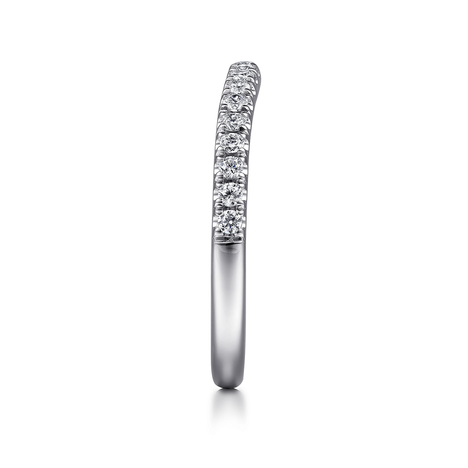 18K White Gold Diamond Matching Wedding Band - 0.27 ct - Shot 5