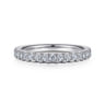 18K White Gold Diamond Matching Wedding Band - 0.39 ct