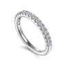 18K White Gold Diamond Matching Wedding Band - 0.39 ct