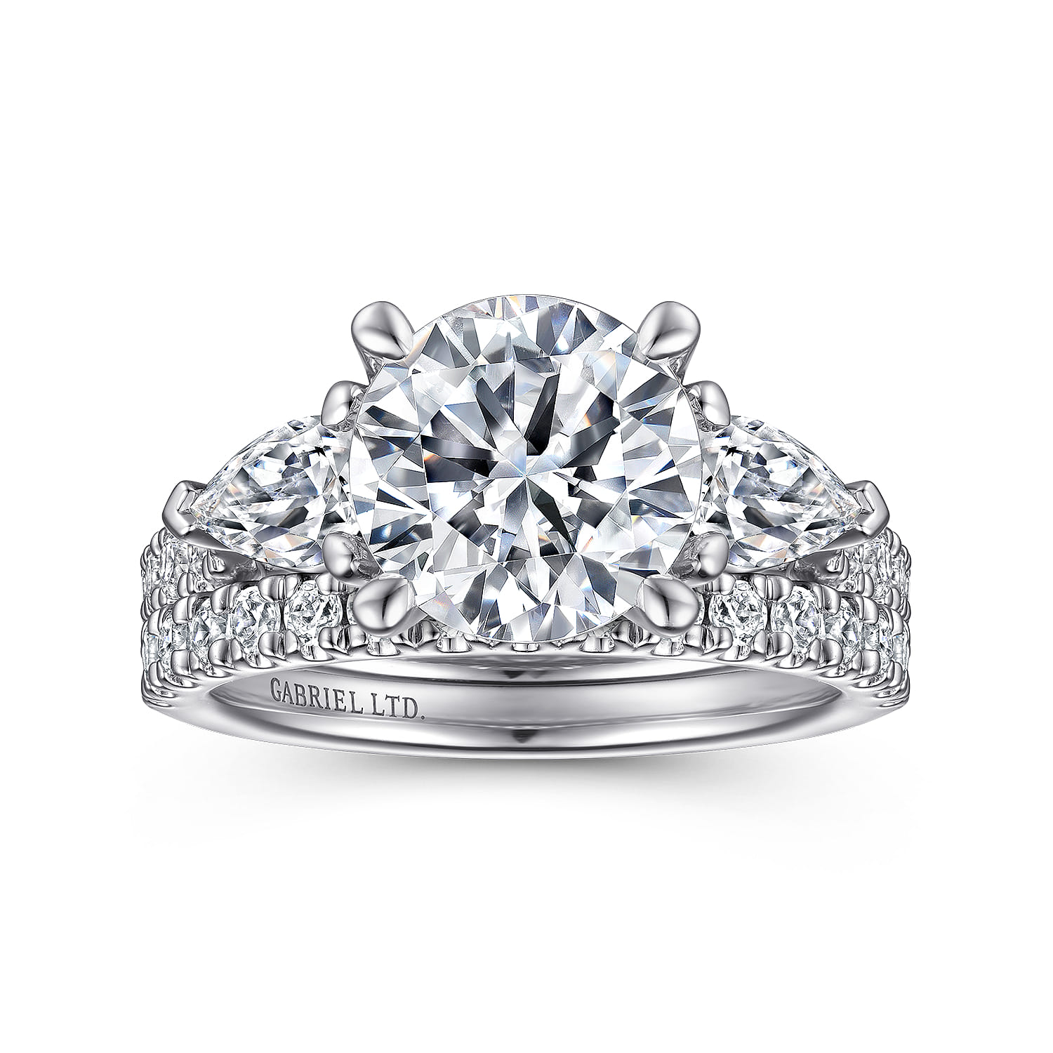 18K White Gold Diamond Matching Wedding Band - 0.39 ct - Shot 4