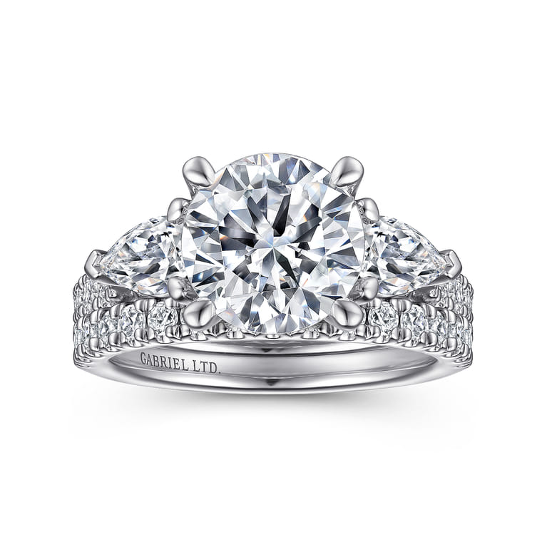 18K White Gold Diamond Matching Wedding Band - 0.39 ct - Shot 4