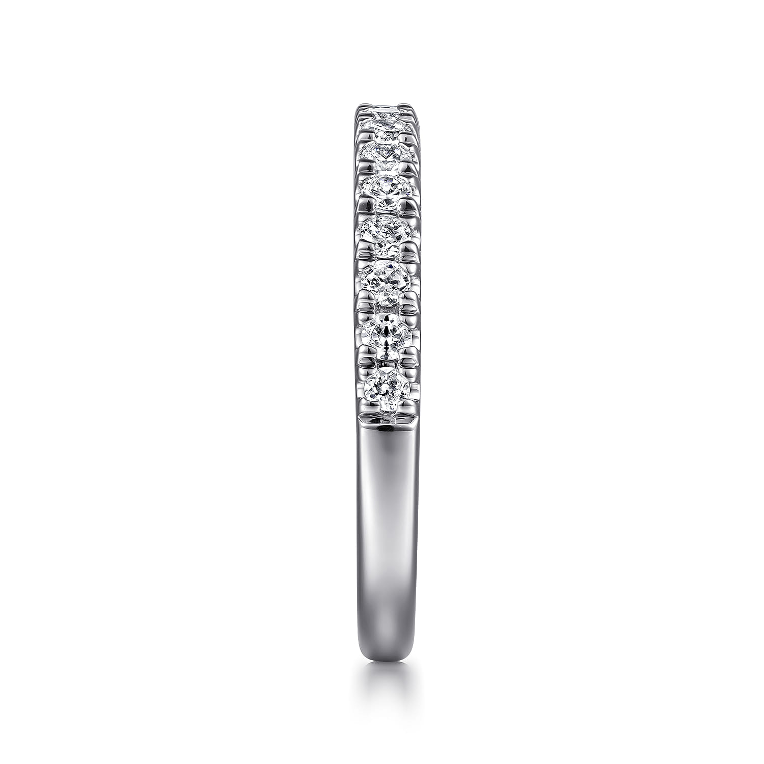 18K White Gold Diamond Matching Wedding Band - 0.39 ct - Shot 5