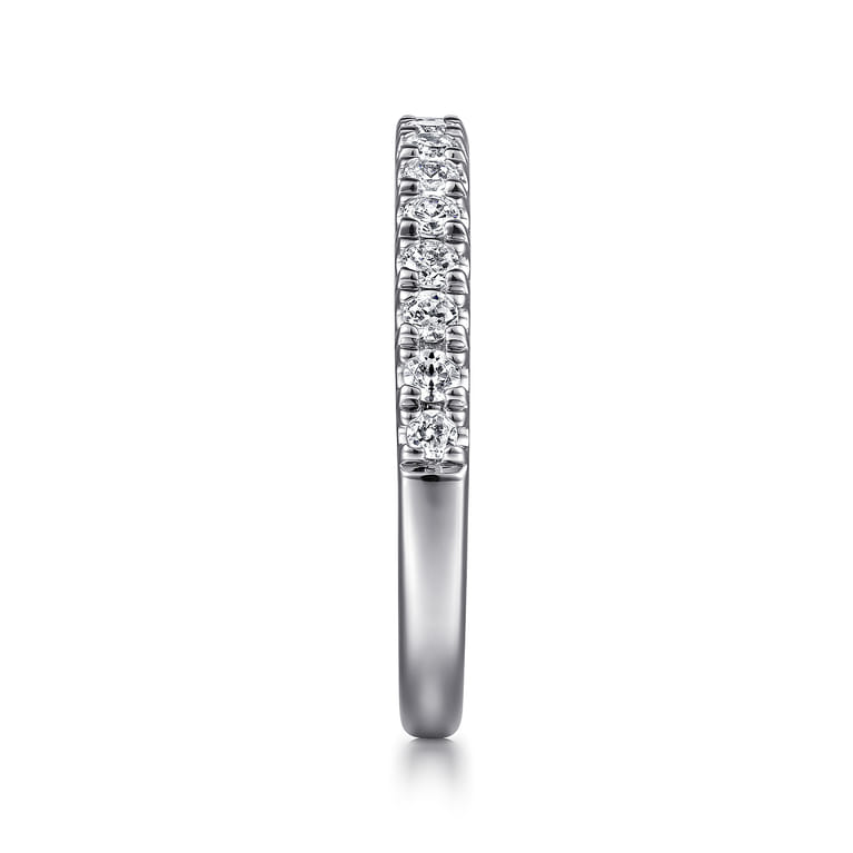 18K White Gold Diamond Matching Wedding Band - 0.39 ct - Shot 5