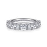 18K White Gold Diamond Matching Wedding Band - 1.7 ct