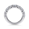 18K White Gold Diamond Matching Wedding Band - 1.7 ct