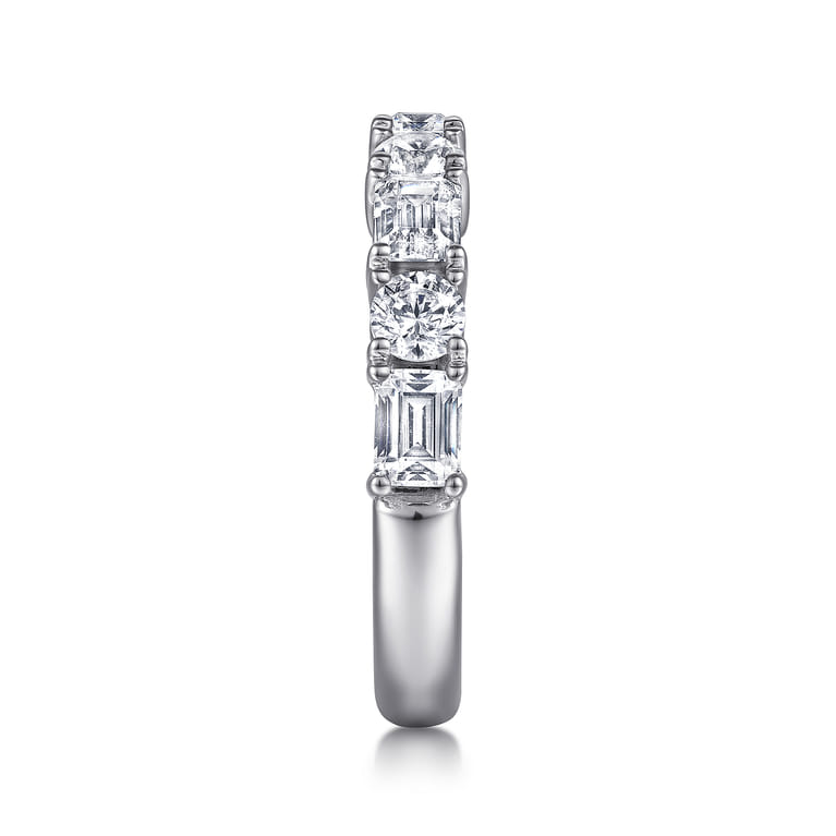 18K White Gold Diamond Matching Wedding Band - 1.7 ct - Shot 5
