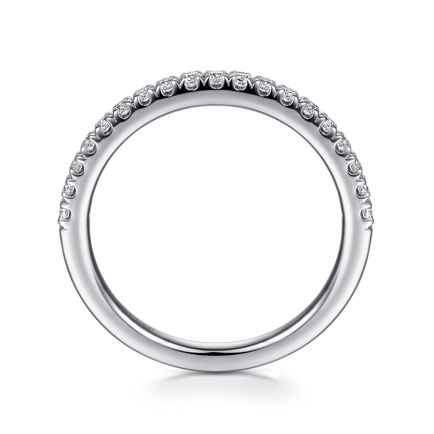 18K White Gold Diamond Matching Wedding Band - 0.27 ct - Shot 2