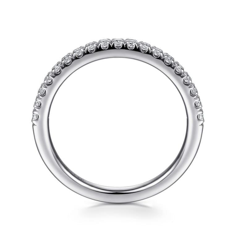 18K White Gold Diamond Matching Wedding Band - 0.27 ct - Shot 2