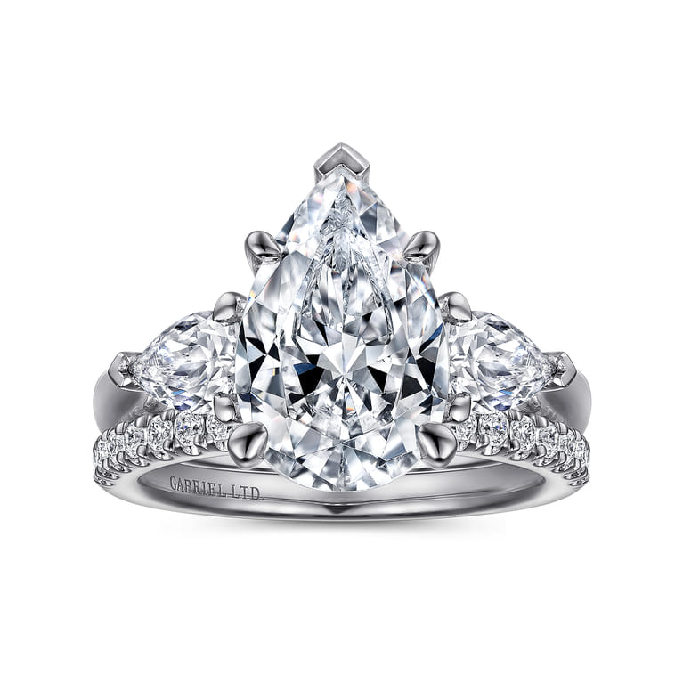 18K White Gold Diamond Matching Wedding Band - 0.27 ct - Shot 4