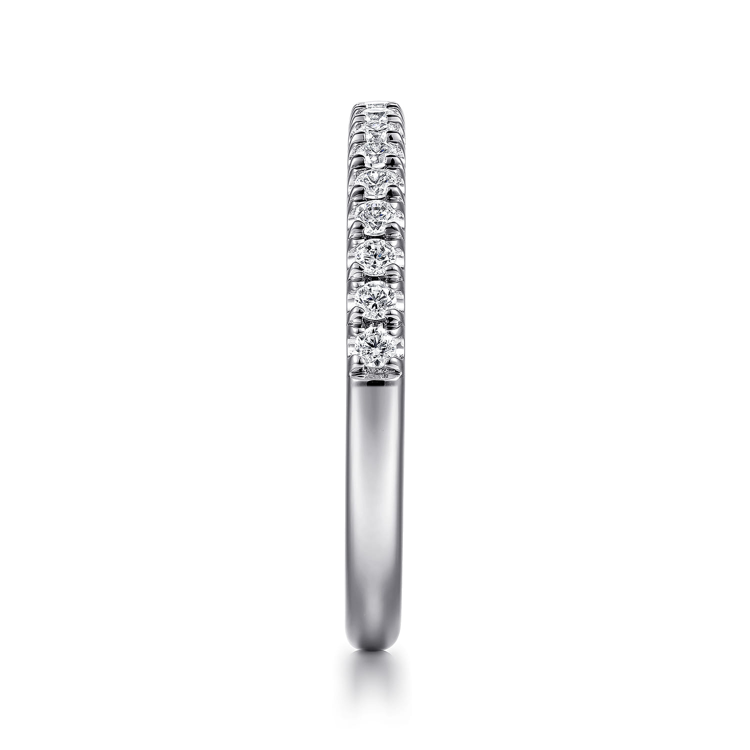 18K White Gold Diamond Matching Wedding Band - 0.27 ct - Shot 5