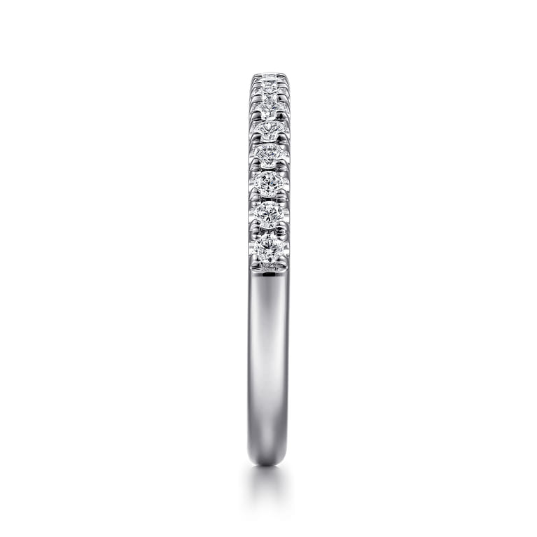 18K White Gold Diamond Matching Wedding Band - 0.27 ct - Shot 5
