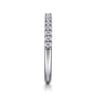18K White Gold Diamond Matching Wedding Band - 0.27 ct