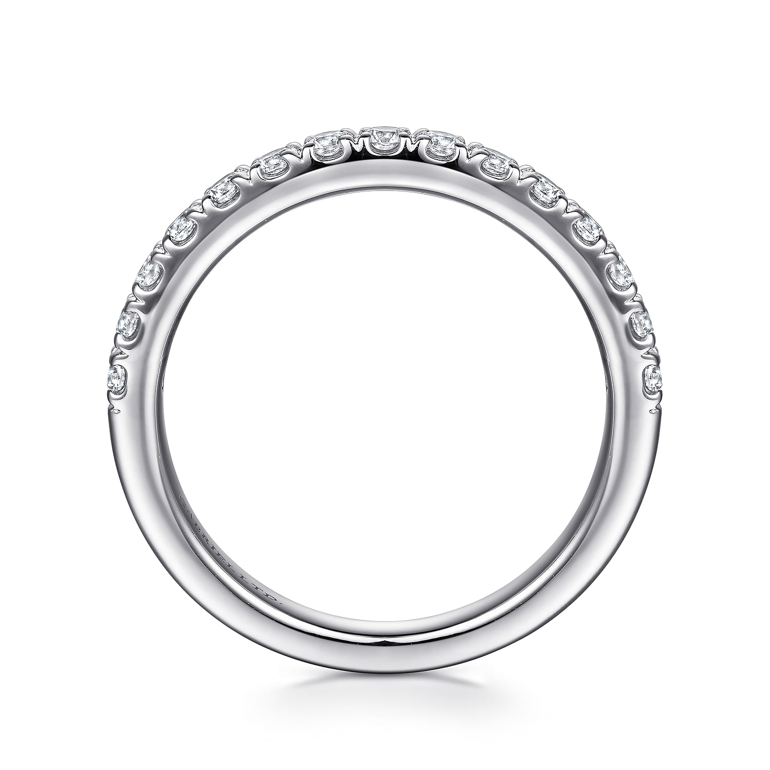 18K White Gold Diamond Matching Wedding Band - 0.27 ct - Shot 2