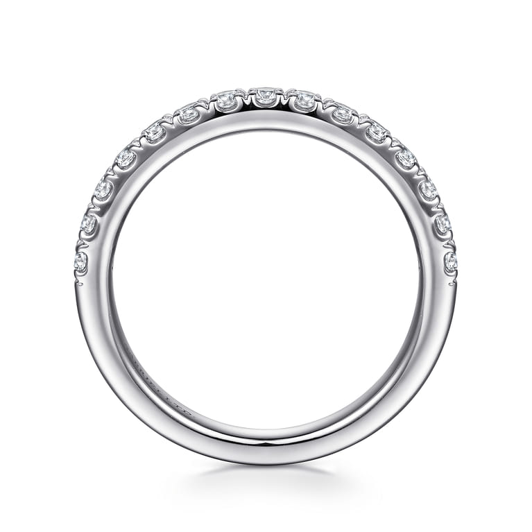 18K White Gold Diamond Matching Wedding Band - 0.27 ct - Shot 2