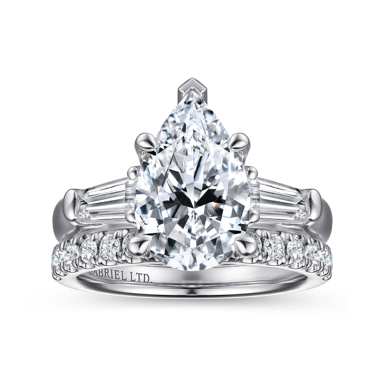 18K White Gold Diamond Matching Wedding Band - 0.27 ct - Shot 4