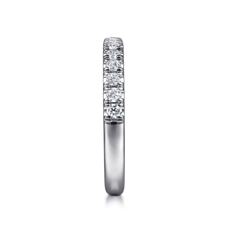 18K White Gold Diamond Matching Wedding Band - 0.27 ct - Shot 5