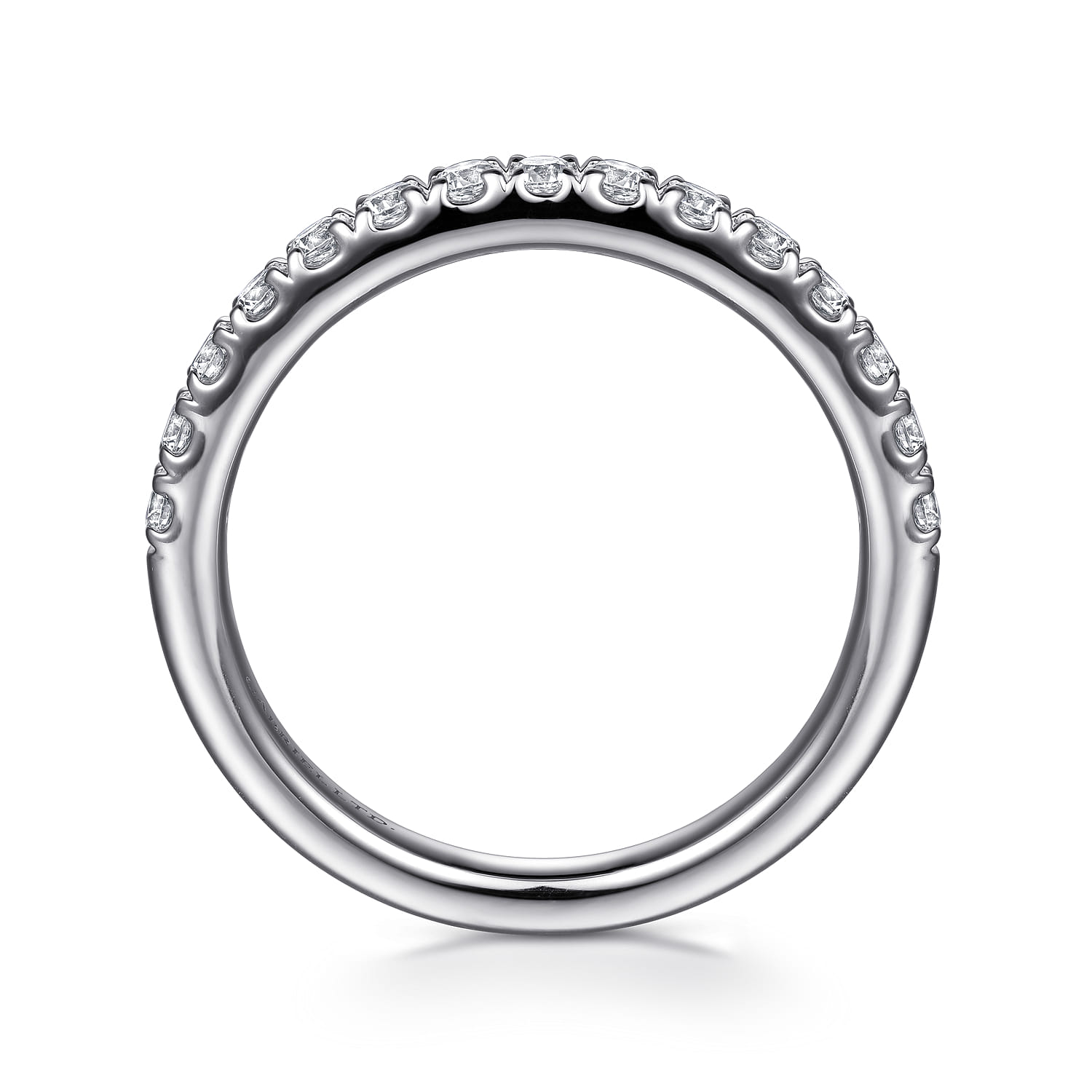 18K White Gold Diamond Matching Wedding Band - 0.27 ct - Shot 2