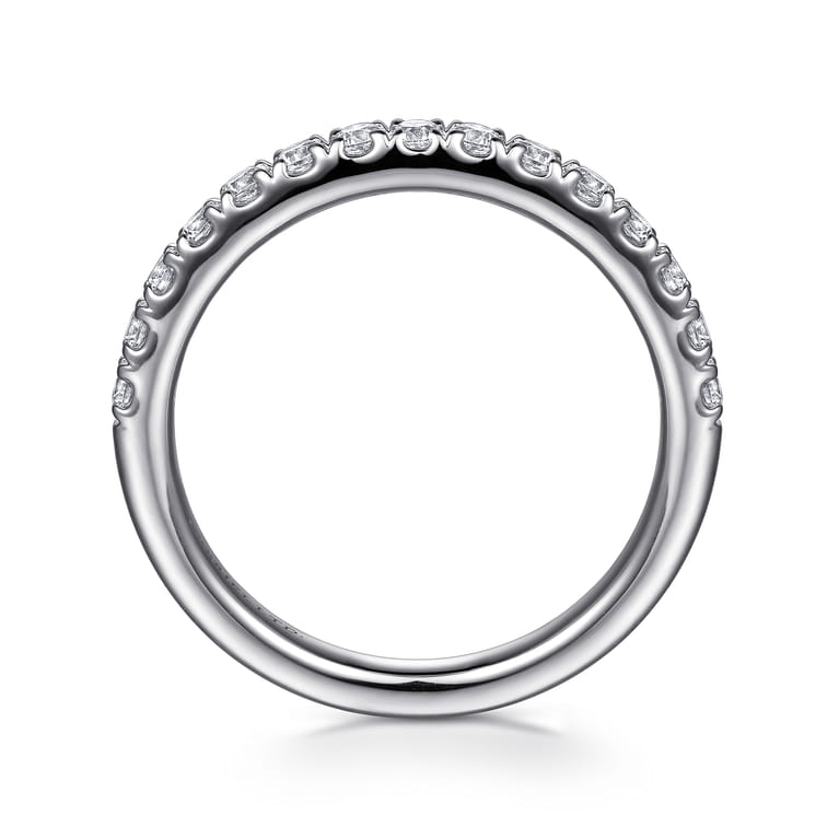 18K White Gold Diamond Matching Wedding Band - 0.27 ct - Shot 2