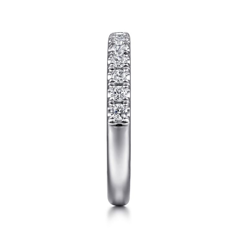 18K White Gold Diamond Matching Wedding Band - 0.27 ct - Shot 5