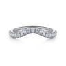 18K White Gold Diamond Matching Wedding Band - 0.32 ct