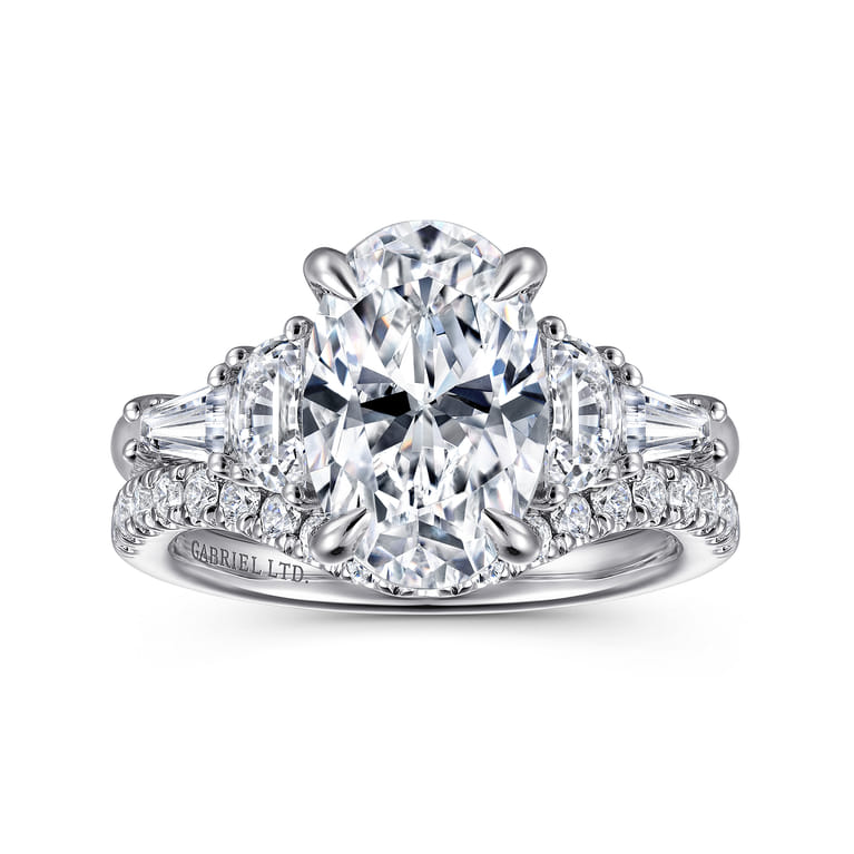 18K White Gold Diamond Matching Wedding Band - 0.32 ct - Shot 4