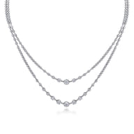 18K White Gold Diamond Necklace