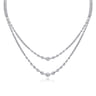 18K White Gold Diamond Necklace - 3.95 ct