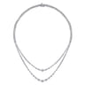 18K White Gold Diamond Necklace - 3.95 ct