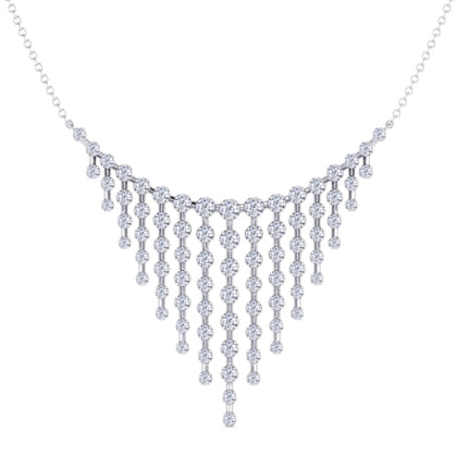 18K White Gold Diamond Necklace