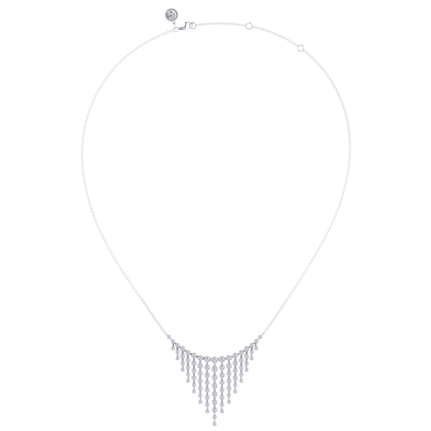 18K White Gold Diamond Necklace - 3.35 ct - Shot 2