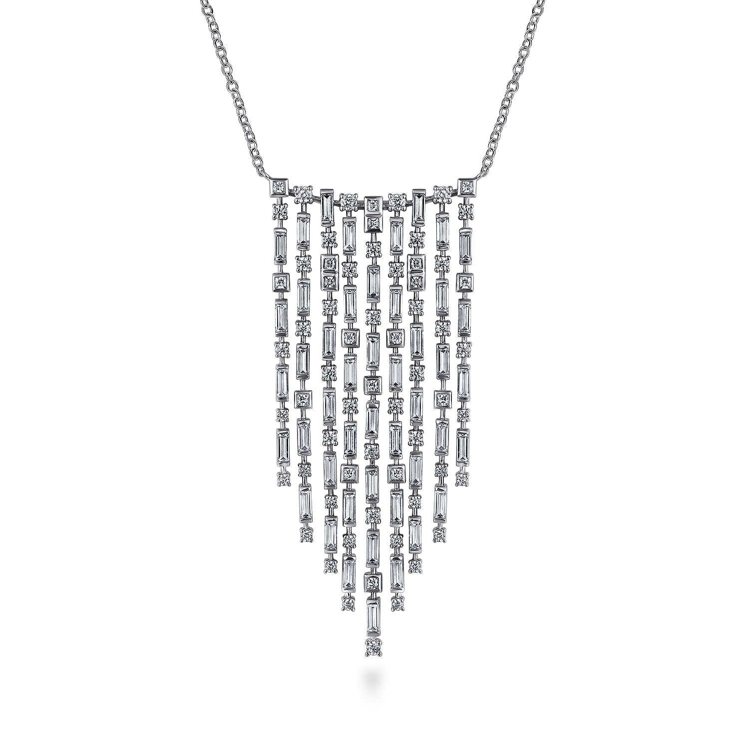 18K White Gold Diamond Necklace