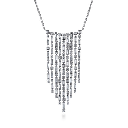 18K White Gold Diamond Necklace