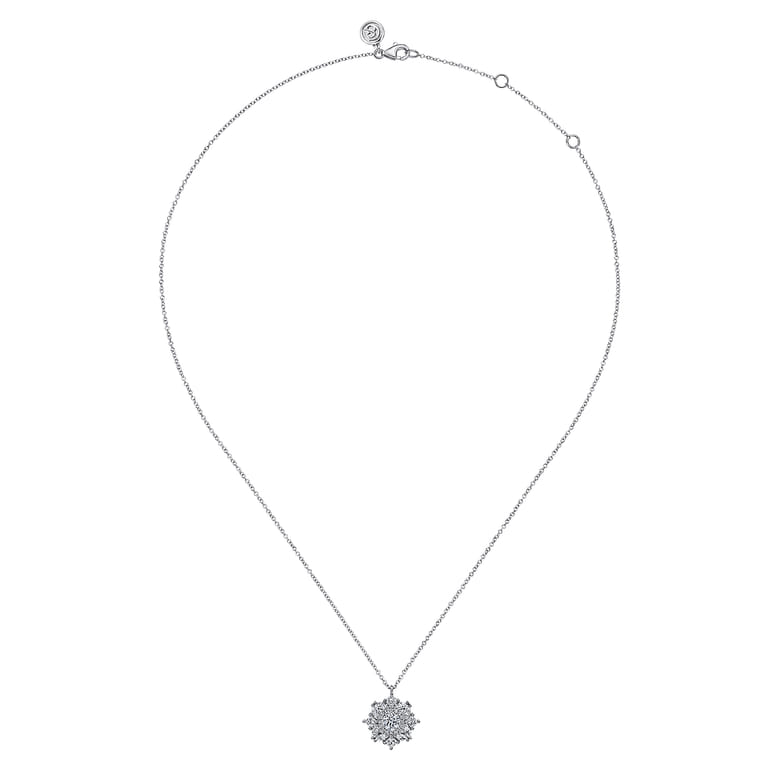 18K White Gold Diamond Necklace - 1.3 ct - Shot 2