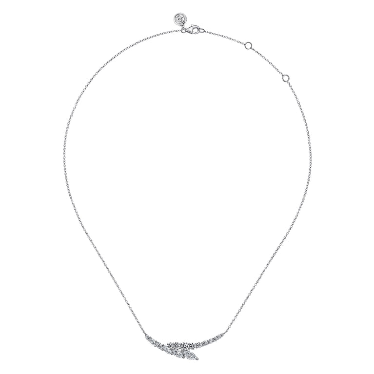 18K White Gold Diamond Necklace - 2.25 ct - Shot 2