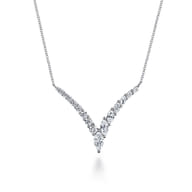 18K White Gold Diamond Necklace