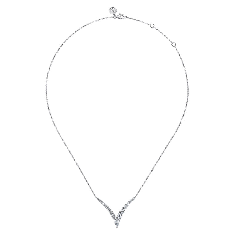 18K White Gold Diamond Necklace - 2.05 ct - Shot 2