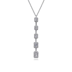 18K White Gold Diamond Necklace