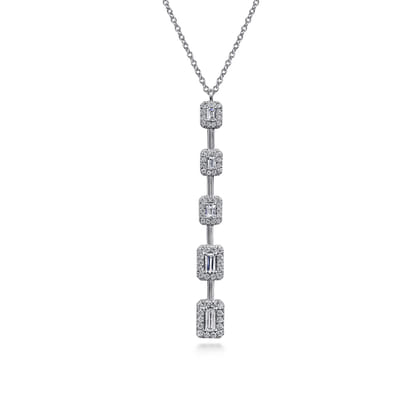 18K White Gold Diamond Necklace