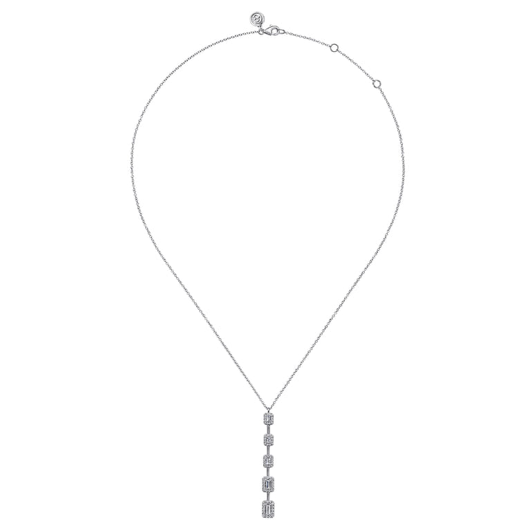 18K White Gold Diamond Necklace - 0.75 ct - Shot 2